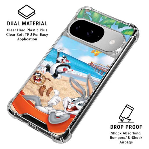Looney Tunes Beach Google Pixel 10 Clear Case